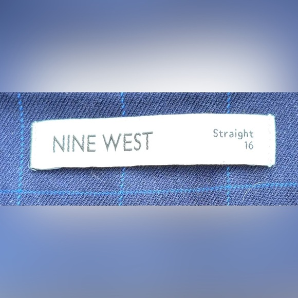 NINE WEST Plaid Dress Pants Straight Leg Size 16 - Picture 3 of 3